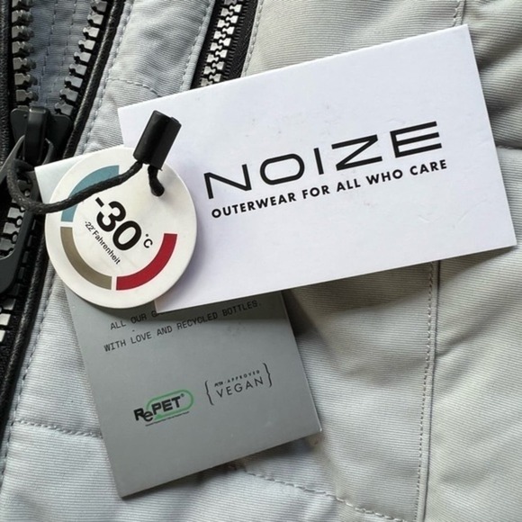 Noize Hannah Ice Gray Faux Fur Trim Hooded Parka Coat Size Small NWT Ice Glacé - Picture 10 of 12